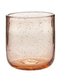 Mondgeblazen waterglazen Leyla in roze, 6 stuks, Glas, Roze, transparant, Ø 8 x H 9 cm, 300 ml