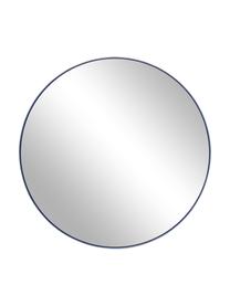 Ronde wandspiegel Ivy met blauwe metalen lijst, Lijst: gepoedercoat metaal, Blauw, Ø 55 x D 3 cm