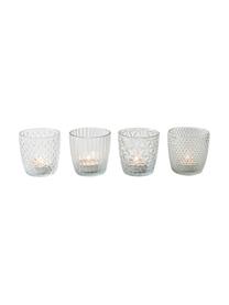 Komplet świeczników na tealighty ze szkła Marilu, 4 elem., Szkło, Transparentny, Ø 8 x W 8 cm