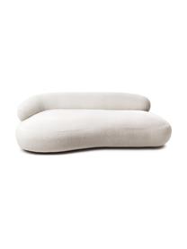 Nierensofa Alba (3-Sitzer) aus Teddyfell, Bezug: Teddy (100% Polyester) De, Gestell: Massives Fichtenholz, FSC, Füße: Kunststoff, Teddy Cremeweiß, B 235 x T 114 cm, Rückenlehne links