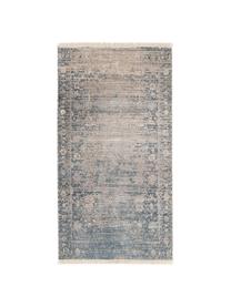 Tapis à poils ras avec franges Mardin, 100 % polyester recyclé

Le matériau est certifié STANDARD 100 OEKO-TEX®, 13.HTR.20785, HOHENSTEIN HTTI, Bleu, beige, larg. 80 x long. 150 cm (taille XS)