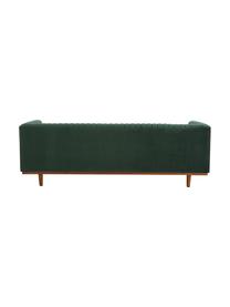 Sofa z aksamitu z drewnianymi nogami Dante (3-osobowa), Tapicerka: aksamit poliestrowy, Tapicerka: pianka poliuretanowa, Aksamitny zielony, S 210 x G 87 cm