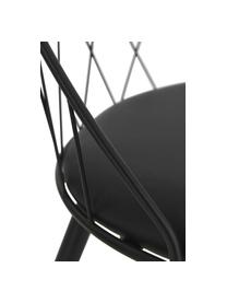 Kunstleder-Stühle Addie, 2 Stück, Gestell: Metall, beschichtet, Kunstleder Schwarz, B 49 x T 49 cm