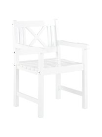 Garten-Armlehnstuhl Rosenborg aus Holz, Mahagoniholz, lackiert, Weiß, B 59 x H 89 cm