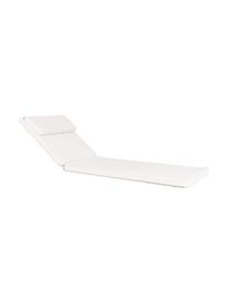 Zahradní lehátko z teakového dřeva Andorra, Teakové dřevo, krémově bílá, D 200 cm, Š 62 cm