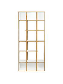 Staande rek Newbury van eikenhout, Frame: eikenhout, FSC-gecertific, Wit, eikenhout, B 90  x H 210 cm