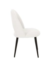 Polstrovaná židle z tkané látky Rachel, Krémově bílá, Š 53 cm, H 57 cm