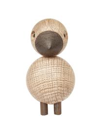 Figuras decorativas de diseño Lovebirds, 2 uds., Madera de roble barnizada, Bayo, marrón oscuro, An 9 x Al 9 cm