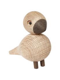 Figuras decorativas de diseño Lovebirds, 2 uds., Madera de roble barnizada, Bayo, marrón oscuro, An 9 x Al 9 cm