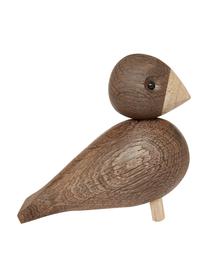 Komplet dekoracji Lovebirds, 2 elem., Drewno dębowe lakierowane, Jasne drewno naturalne, ciemne drewno naturalne, S 9 x W 9 cm