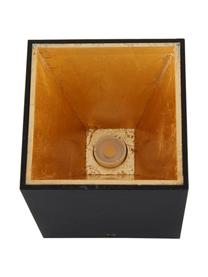 LED plafondspot Marty in zwart-goudkleur met antieke afwerking, Zwart, goudkleurig, B 10 x H 12 cm