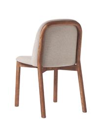 Krzesło tapicerowane z drewna jesionowego Julie, Tapicerka: 100% poliester Dzięki tka, Stelaż: drewno jesionowe z certyf, Taupe tkanina, drewno jesionowe, S 47 x W 81 cm