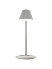 Lámpara de escritorio LED regulable Moni, Pantalla: aluminio, Cable: cubierto en tela, Gris, Ø 20 x Al 45 cm