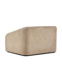 Poltrona letto in tessuto color sabbia Eliot, Rivestimento: 88% poliestere, 12% nylon, Piedini: plastica, Tessuto color sabbia, Larg. 100 x Alt. 70 cm