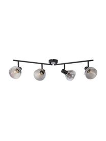 Veľká stropná lampa zo skla Reflekt, Čierna, sivá, Š 89 x V 20 cm