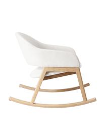 Fauteuil rembourré à bascule Isa, Blanc crème, larg. 68 x prof. 88 cm