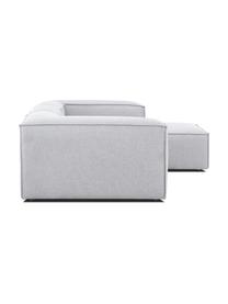 Divano angolare componibile Lennon, Rivestimento: 100% poliestere Con 115.0, Struttura: legno di pino massiccio, , Piedini: plastica, Tessuto grigio chiaro, Larg. 327 x Prof. 180 cm, chaise-longue a destra