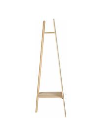 Rahmenloser Standspiegel Keisy mit hellem Holzgestell und Ablagefläche, Gestell: Mitteldichte Holzfaserpla, Spiegelfläche: Spiegelglas, Hellbraun, B 45 x H 160 cm