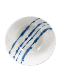 Ciotola cereali in porcellana con decoro acquarello Amaya 2 pz, Porcellana, Bianco, blu, Ø 15 x Alt. 6 cm