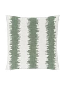 Kussenhoezenset Hasan met ethnopatroon in saliegroen/lichtgroen, 2-delig, 100% katoen, Groen, wit, B 30 x L 50 cm, B 40 x L 40 cm