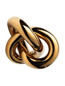 Deko-Objekt Knot aus Keramik, Keramik, Goldfarben, glänzend, B 19 x H 9 cm