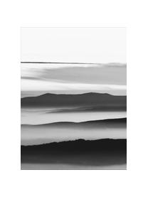 Gerahmter Digitaldruck Mystic scenery, Bild: Digitaldruck auf recycelt, Rahmen: Eichenholz, beschichtet, Schwarz, Weiß, B 30 x H 40 cm