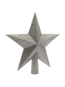 Bruchsichere Weihnachtsbaumspitze Morning Star, Ø 19 cm, Kunststoff, Glitzer, Silberfarben, Ø 19 cm