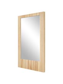 Miroir mural avec un cadre en bois de bouleau nervuré Nele, Bois de bouleau, larg. 70 x prof. 100 cm