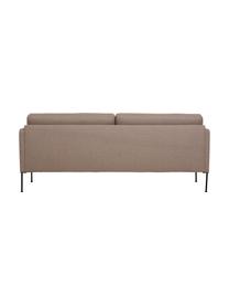 Sofa Fluente (3-Sitzer) mit Metall-Füßen, Bezug: 100% Polyester 35.000 Sch, Gestell: Massives Kiefernholz, FSC, Füße: Metall, pulverbeschichtet, Webstoff Taupe, B 196 x T 85 cm