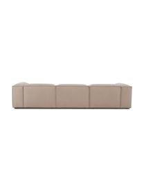 Modulaire hoekbank Lennon, Bekleding: 100% polyester De slijtva, Frame: massief grenenhout, FSC-g, Poten: kunststof, Geweven stof bruin, B 327 x D 180 cm, hoekdeel rechts