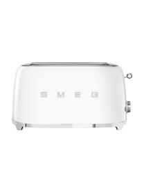 Langschlitztoaster 50's Style, Edelstahl, lackiert, Weiß, glänzend, B 41 x H 22 cm