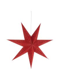 Étoile de Noël en velours rouge Orby, Rouge, couleur dorée