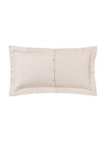Flanell-Kissenbezug Laia mit Stehsaum, Webart: Flanell Flanell ist ein k, Beige, B 40 x L 80 cm