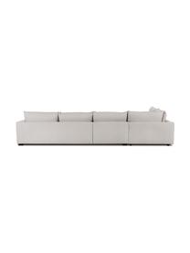Canapé d'angle XL Tribeca, Tissu grège, larg. 405 x prof. 228 cm, méridienne à gauche
