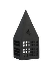 Portacandela nero Serafina, Plastica, Nero, Larg. 10 x Alt. 25 cm