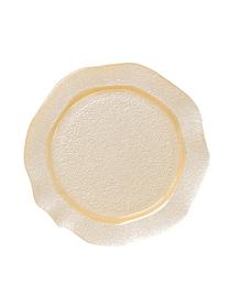 Assiettes à dessert en verre couleur dorée Vanilla, 6 pièces, Verre, Couleur dorée, Ø 22 x haut. 2 cm