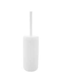 Scopino con contenitore Ume, Contenitore: gres rivestito con superf, Manico: plastica, Bianco, Ø 10 x Alt. 39 cm