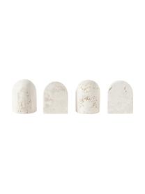 Knižné zarážky Sava, 2 ks, Mramor, Béžová, vzhľad travertínu, Š 10 x V 13 cm