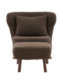 Set de sillón de borreguillo Ryxö, 2 pzas., Tapizado: 100% poliéster (boreguill, Patas: acero recubierto, Borreguillo marrón, Set de diferentes tamaños