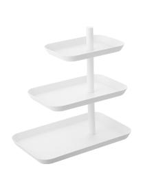 Metalen etagère Tower, Gecoat metaal, Wit, B 25 x H 26 cm