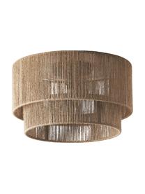 Deckenleuchte Cecillia aus Jute, Baldachin: Metall, pulverbeschichtet, Lampenschirm: Jute, Metall, Hellbraun, Ø 45 x H 26 cm