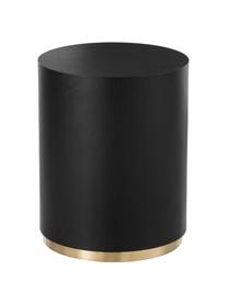 Table d'appoint Clarice, Noir, couleur dorée, Ø 40 x haut. 50 cm