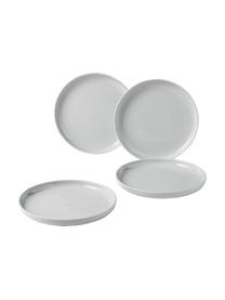 Piatto piano in porcellana Nessa 4 pz, Porcellana a pasta dura di alta qualità, Grigio chiaro, Ø 26 cm