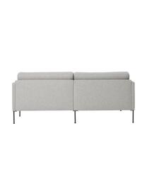 Sofa narożna z metalowymi nogami Fluente, Tapicerka: 100% poliester Dzięki tka, Stelaż: lite drewno sosnowe z cer, Nogi: metal malowany proszkowo, Jasnoszara tkanina, S 198 x G 152 cm, prawostronna