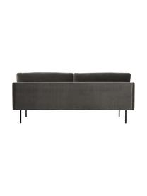 Fluwelen bank Moby (2-zits) met metalen poten, Bekleding: fluweel (hoogwaardig poly, Frame: massief grenenhout, FSC-g, Poten: gepoedercoat metaal, Fluweel bruingrijs, B 170 x D 95 cm