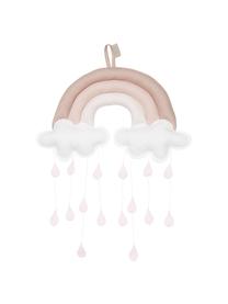 Mobil z bawełny organicznej Rainbow, Blady różowy, biały, S 18 x W 29 cm