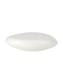 Tavolino da salotto ovale a forma di pietra Pietra, Plastica in fibra di vetro laccata, Bianco, Larg. 116 x Alt. 28 cm