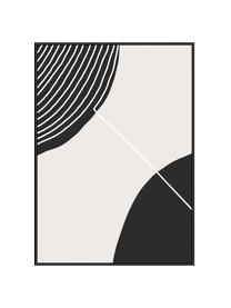 Gerahmter Digitaldruck Feminine Doodles, Bild: Digitaldruck auf Papier, Rahmen: Holz, Mitteldichte Holzfa, Front: Glas, Schwarz, Beige, Weiß, B 32 x H 42 cm