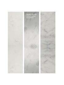 Ronde marmeren bijzettafel Ella, Tafelblad: marmer, Frame: gepoedercoat metaal, Wit marmer, zwart, Ø 40 x H 50 cm