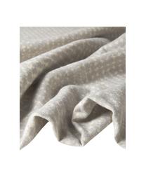 Manta de algodón Luca, 85% algodón, 8% viscosa, 7% poliacrílico, Gris, blanco, An 140 x L 200 cm